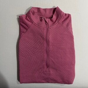 Lululemon 3/4 zip pink long sleeve